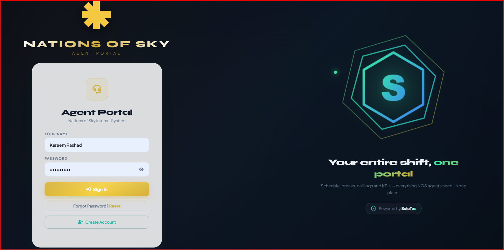 Agent portal login